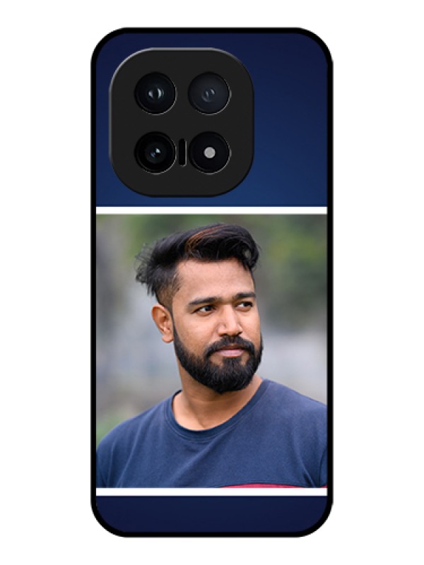 Custom iQOO 15 5G Custom Glass Phone Case - Simple Royal Blue Design