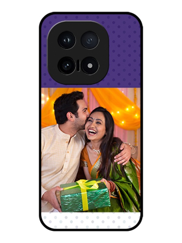 Custom iQOO 15 5G Custom Glass Phone Case - Violet Colored Pattern Design