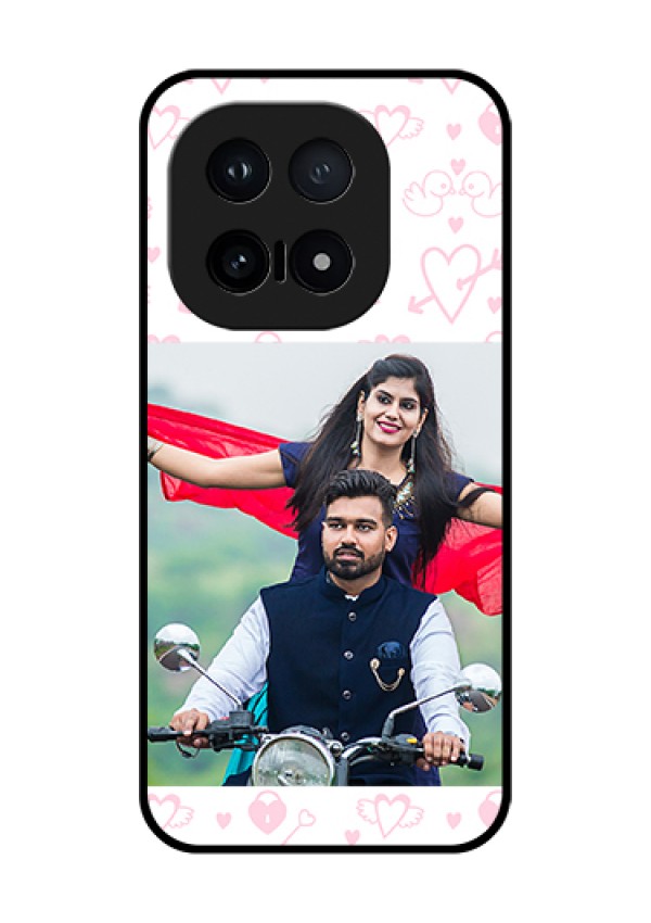 iQOO 15 5G Custom Glass Phone Case - Pink Flying Heart Design