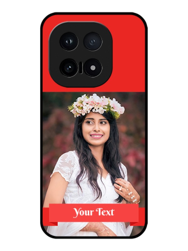 Custom iQOO 15 5G Custom Glass Phone Case - Simple Red Color Design