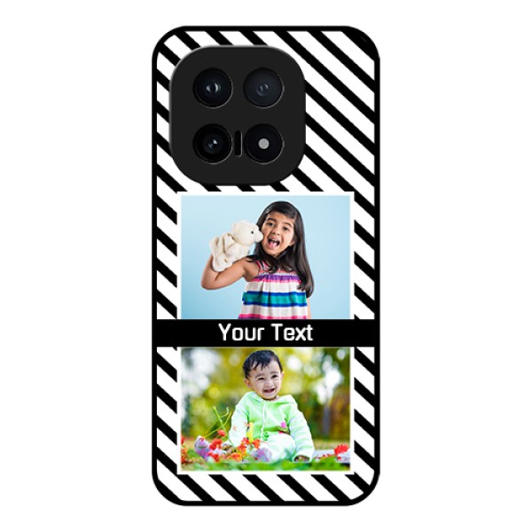 iQOO 15 5G Custom Glass Phone Case - Black And White Stripes Design