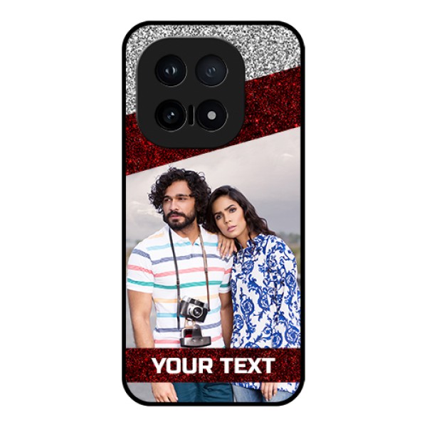 iQOO 15 5G Custom Glass Phone Case - Image Holder With Glitter Strip Design iQOO 15 5G Custom Glass Phone Case - Image Holder With Glitter Strip Design