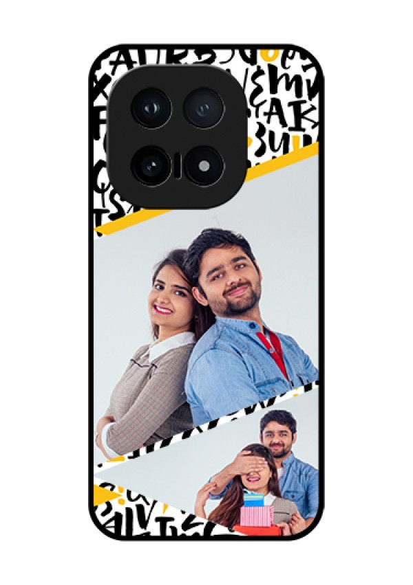 iQOO 15 5G Custom Glass Phone Case - Letters Pattern Design