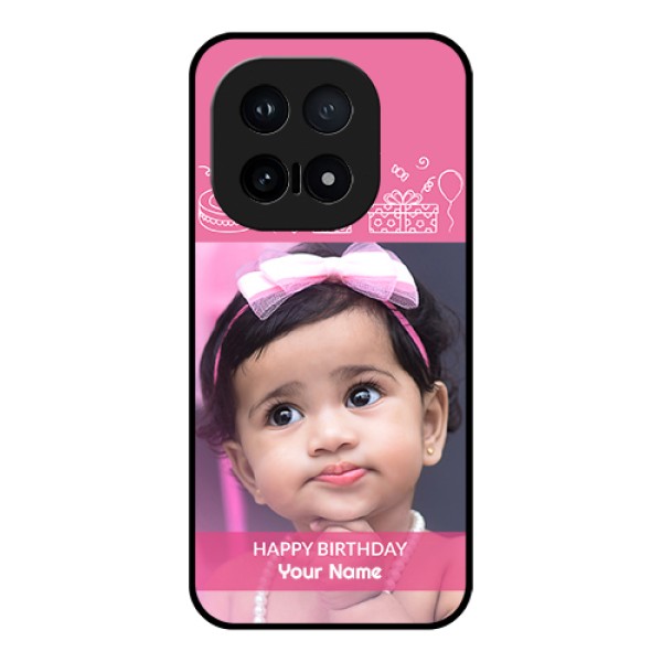iQOO 15 5G Custom Glass Phone Case - With Birthday Line Art Design