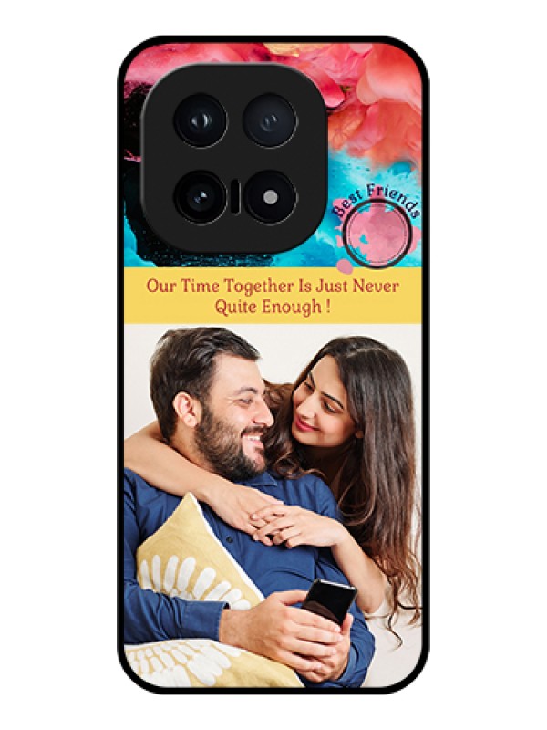 Custom iQOO 15 5G Custom Glass Phone Case - Quote With Acrylic Painting Design