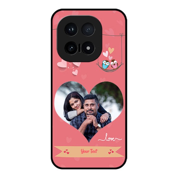 iQOO 15 5G Custom Glass Phone Case - Peach Color Love Design