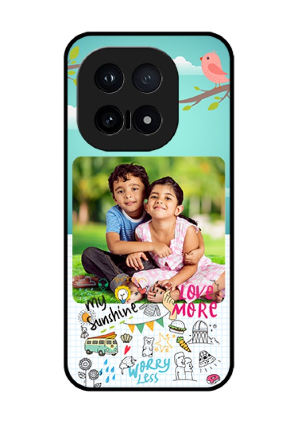 iQOO 15 5G Custom Glass Phone Case - Doodle Love Design