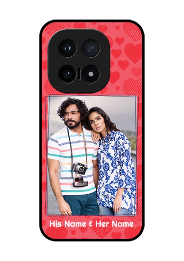 iQOO 15 5G Custom Glass Phone Case - With Red Heart Symbols Design