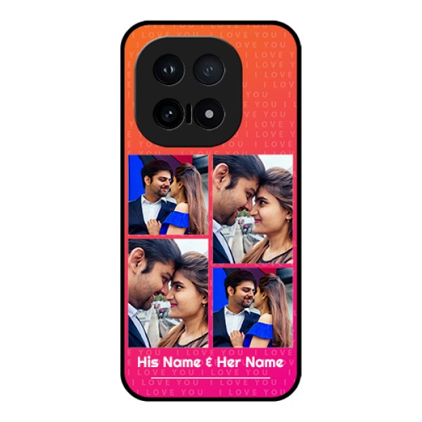 iQOO 15 5G Custom Glass Phone Case - I Love You Pink Design