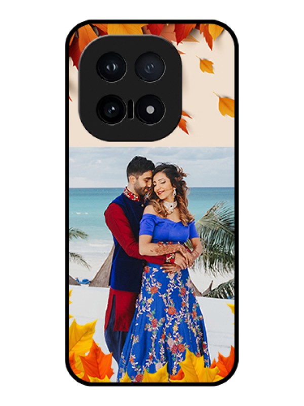 Custom iQOO 15 5G Custom Glass Phone Case - Autumn Maple Leaves Design