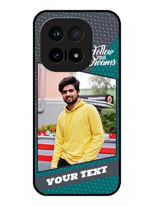 Custom iQOO 15 5G Custom Glass Phone Case - Background Pattern Design With Quote