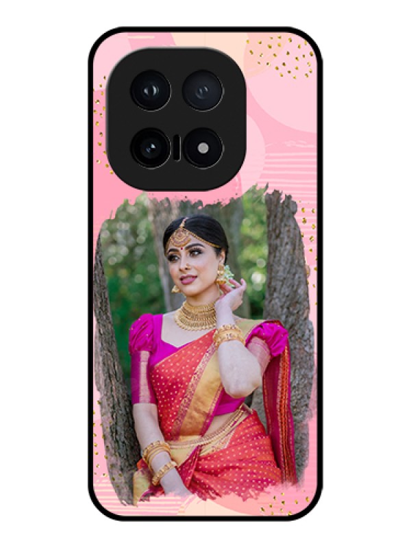 Custom iQOO 15 5G Custom Glass Phone Case - Gold Glitter Splash Design