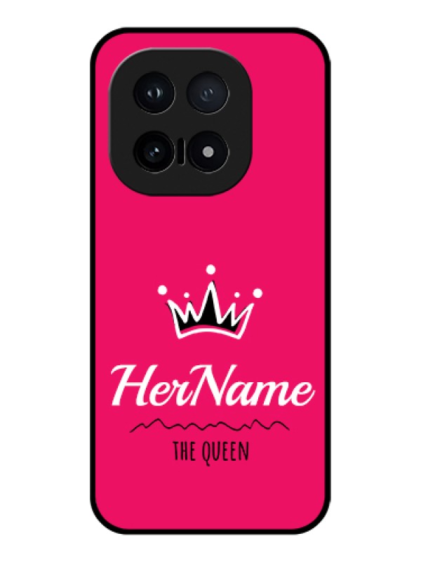 Custom iQOO 15 5G Custom Glass Phone Case - Queen With Name Design
