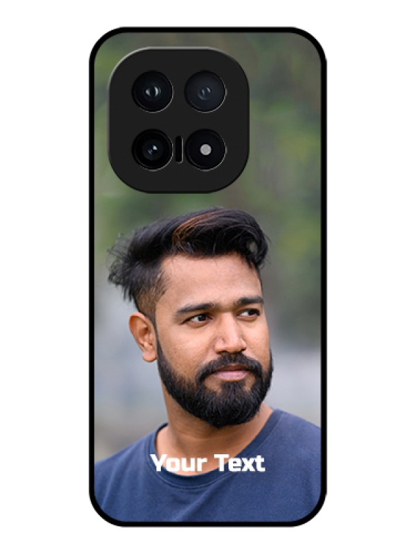 Custom iQOO 15 5G Custom Glass Phone Case - Photo With Text Design