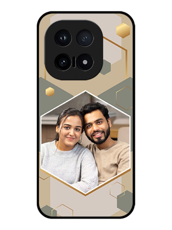 Custom iQOO 15 5G Custom Glass Phone Case - Stylish Hexagon Pattern Design