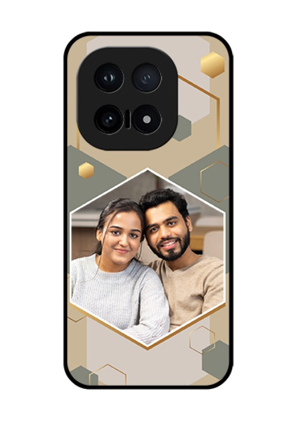 iQOO 15 5G Custom Glass Phone Case - Stylish Hexagon Pattern Design