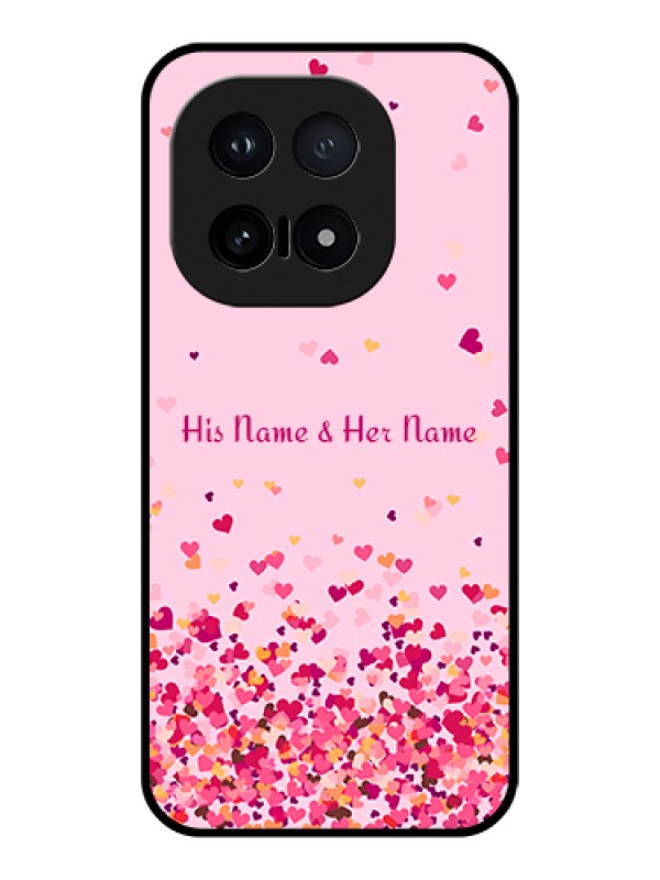 Custom iQOO 15 5G Custom Glass Phone Case - Floating Hearts Design