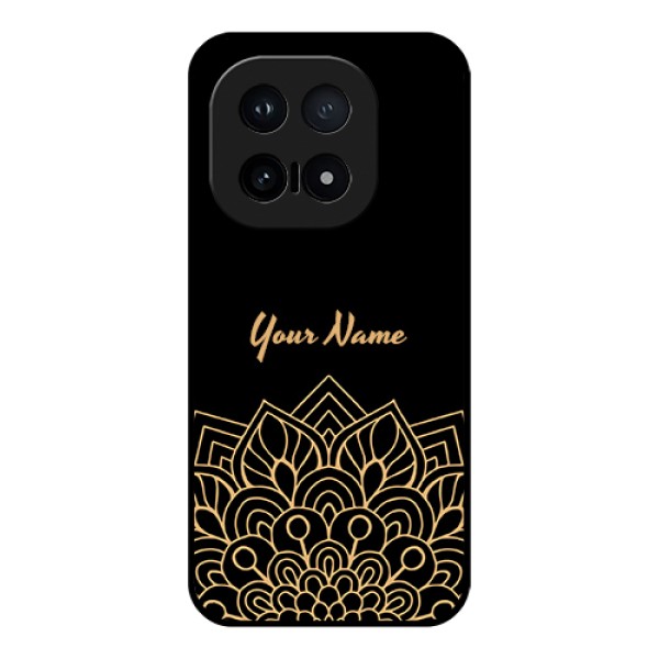 iQOO 15 5G Custom Glass Phone Case - Golden Mandala Design