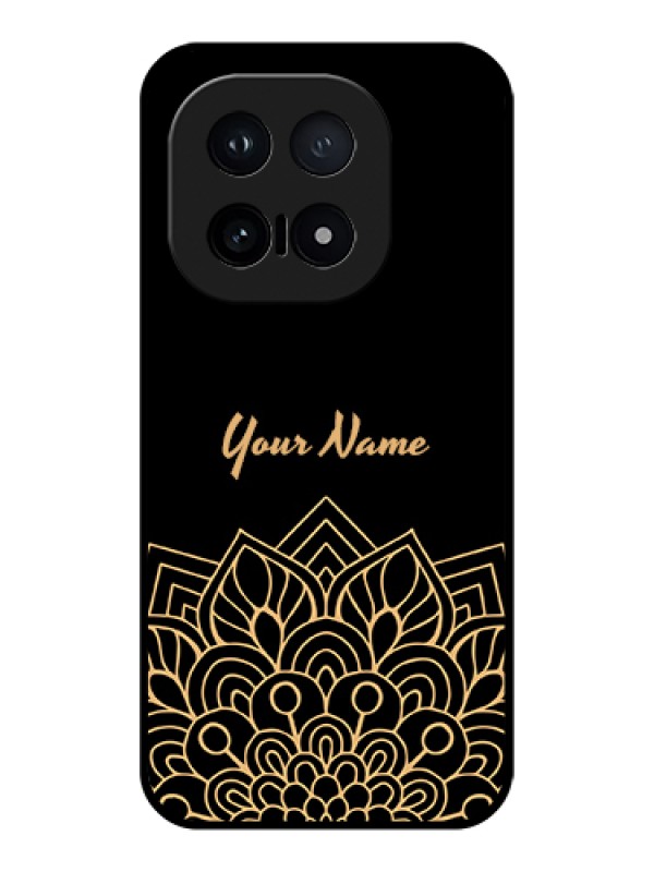 Custom iQOO 15 5G Custom Glass Phone Case - Golden Mandala Design