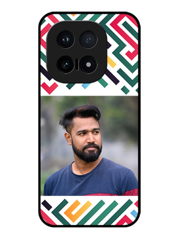 Custom iQOO 15 5G Custom Glass Phone Case - Colorful Maze Pattern Design