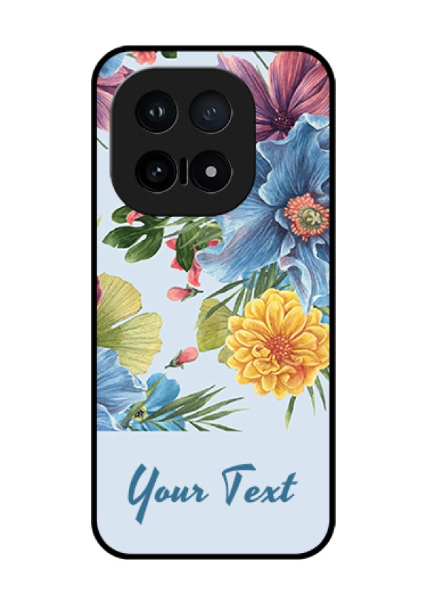 iQOO 15 5G Custom Glass Phone Case - Stunning Watercolored Flowers Painting Design