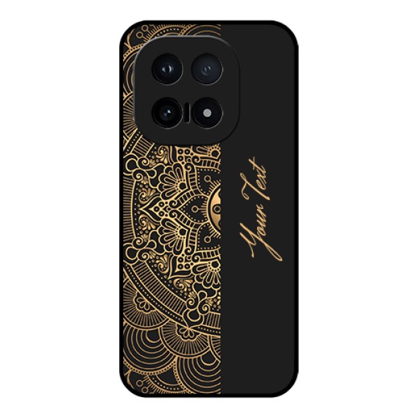 iQOO 15 5G Custom Glass Phone Case - Mandala Art With Custom Text Design