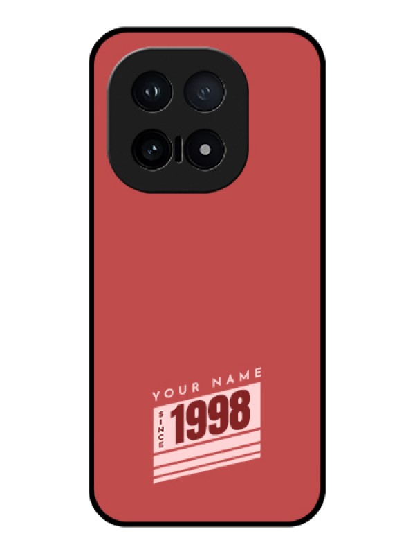 Custom iQOO 15 5G Custom Glass Phone Case - Red Custom Year Of Birth Design