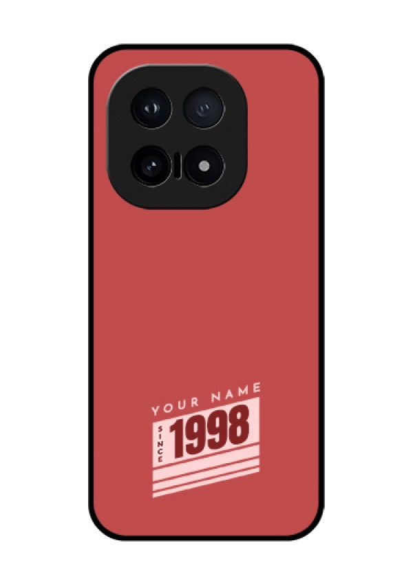 iQOO 15 5G Custom Glass Phone Case - Red Custom Year Of Birth Design