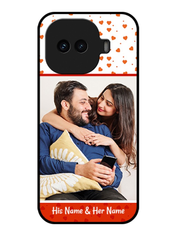 Custom iQOO 15R 5G Custom Glass Phone Case - Orange Love Symbol Design