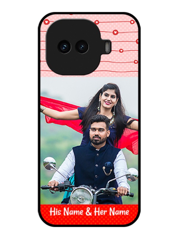 Custom iQOO 15R 5G Custom Glass Phone Case - Red Pattern Case Design