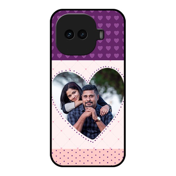 iQOO 15R 5G Custom Glass Phone Case - Violet Love Dots Design