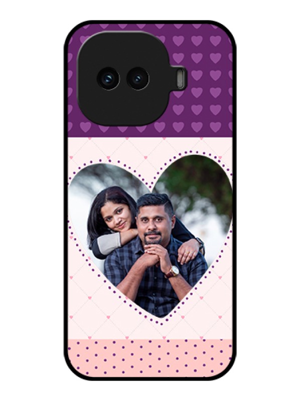 Custom iQOO 15R 5G Custom Glass Phone Case - Violet Love Dots Design