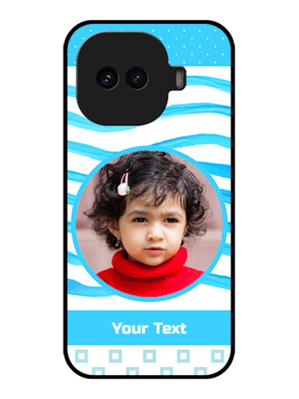 Custom iQOO 15R 5G Custom Glass Phone Case - Simple Blue Case Design