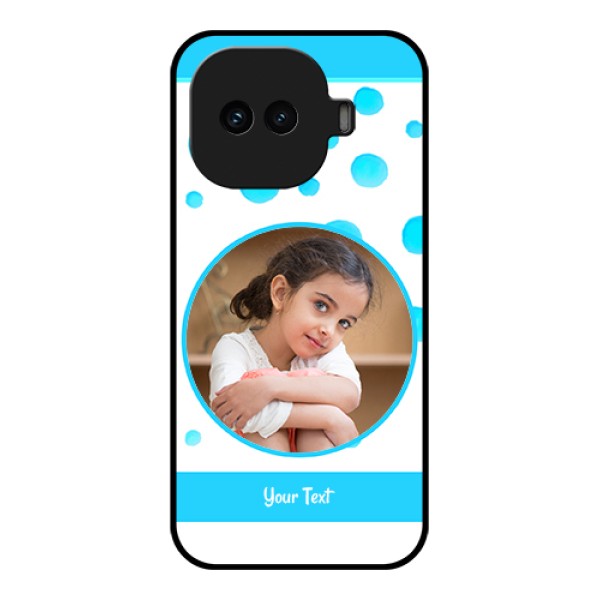 iQOO 15R 5G Custom Glass Phone Case - Blue Bubbles Pattern Design iQOO 15R 5G Custom Glass Phone Case - Blue Bubbles Pattern Design