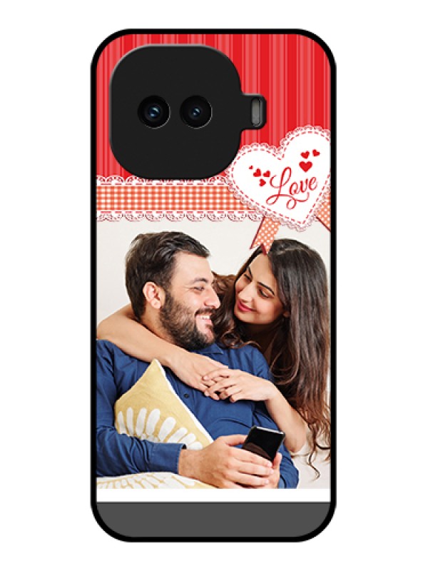 Custom iQOO 15R 5G Custom Glass Phone Case - Red Love Pattern Design