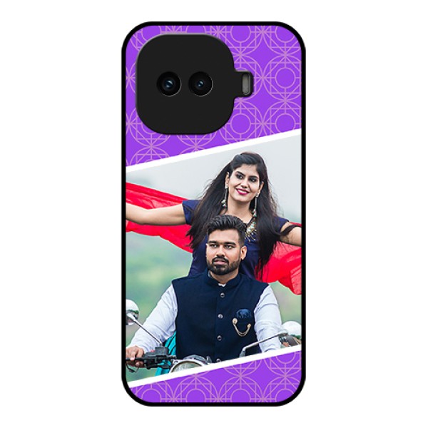 iQOO 15R 5G Custom Glass Phone Case - Violet Color Pattern Design iQOO 15R 5G Custom Glass Phone Case - Violet Color Pattern Design