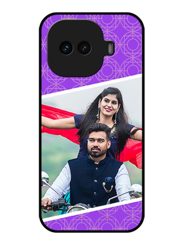 Custom iQOO 15R 5G Custom Glass Phone Case - Violet Color Pattern Design