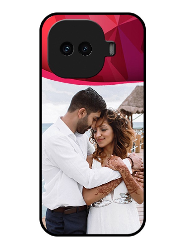 Custom iQOO 15R 5G Custom Glass Phone Case - Red Abstract Design