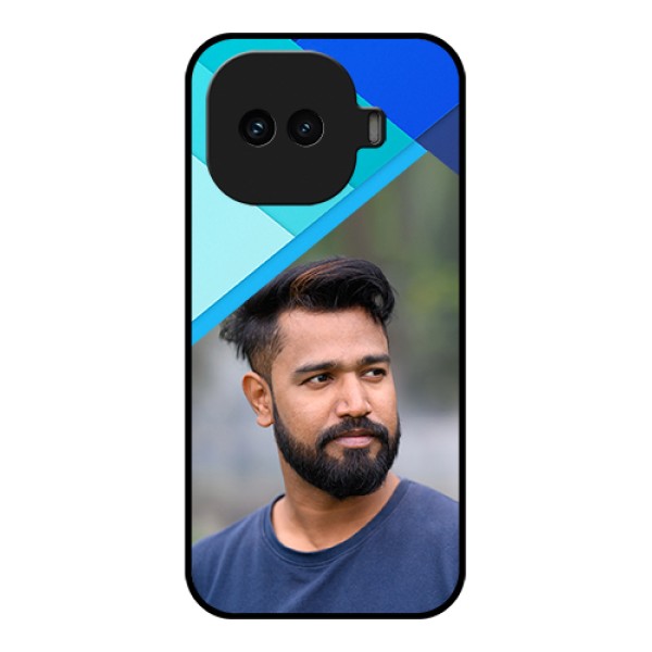 iQOO 15R 5G Custom Glass Phone Case - Blue Pattern Design