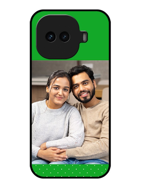 Custom iQOO 15R 5G Custom Glass Phone Case - Green Pattern Design
