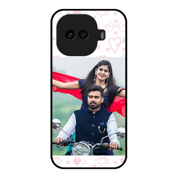 iQOO 15R 5G Custom Glass Phone Case - Pink Flying Heart Design