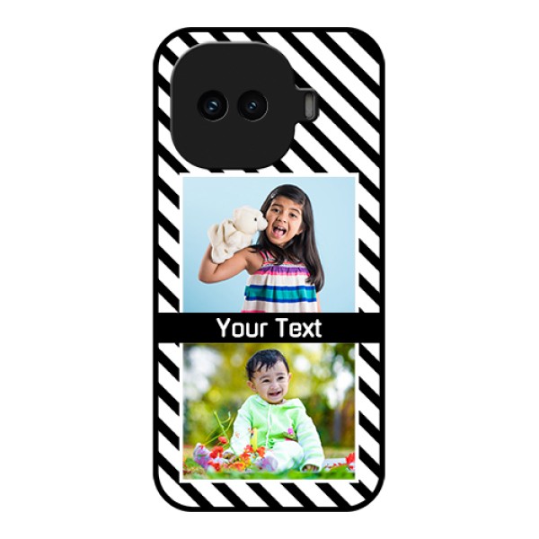 iQOO 15R 5G Custom Glass Phone Case - Black And White Stripes Design