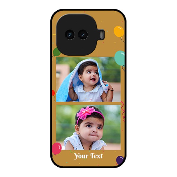 iQOO 15R 5G Custom Glass Phone Case - Image Holder With Birthday Celebrations Design iQOO 15R 5G Custom Glass Phone Case - Image Holder With Birthday Celebrations Design