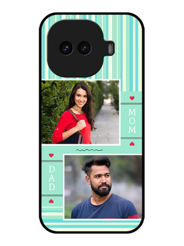 Custom iQOO 15R 5G Custom Glass Phone Case - Mom & Dad Pic Design