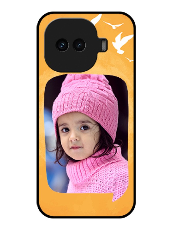 Custom iQOO 15R 5G Custom Glass Phone Case - Water Color Design With Bird Icons