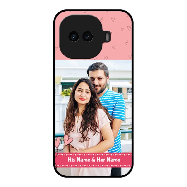iQOO 15R 5G Custom Glass Phone Case - Love Design Peach Color