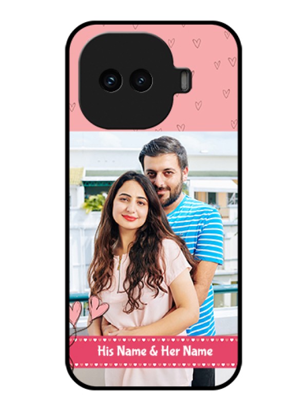 Custom iQOO 15R 5G Custom Glass Phone Case - Love Design Peach Color