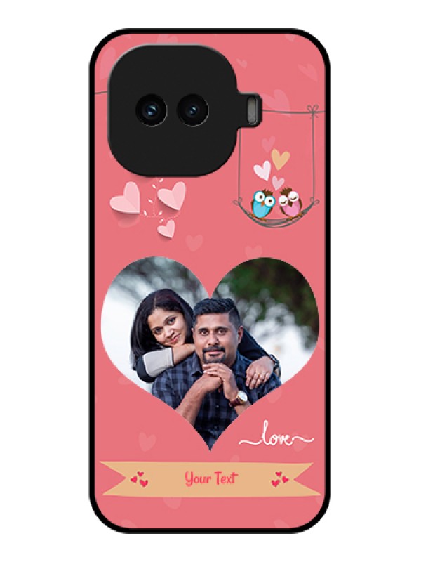 Custom iQOO 15R 5G Custom Glass Phone Case - Peach Color Love Design