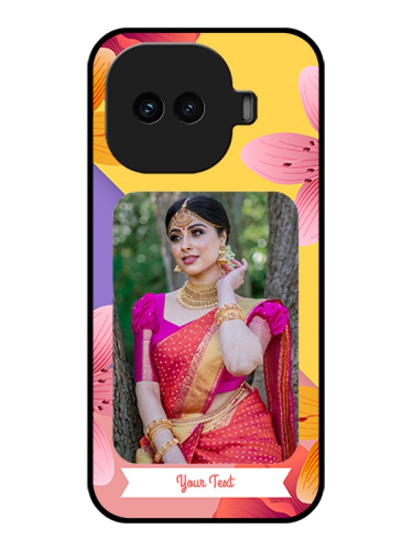 Custom iQOO 15R 5G Custom Glass Phone Case - 3 Image With Vintage Floral Design