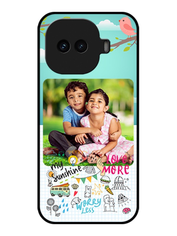 Custom iQOO 15R 5G Custom Glass Phone Case - Doodle Love Design